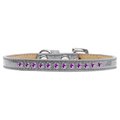 Mirage Pet Products Purple Crystal Puppy Ice Cream CollarSilver Size 16 612-09 SV-16